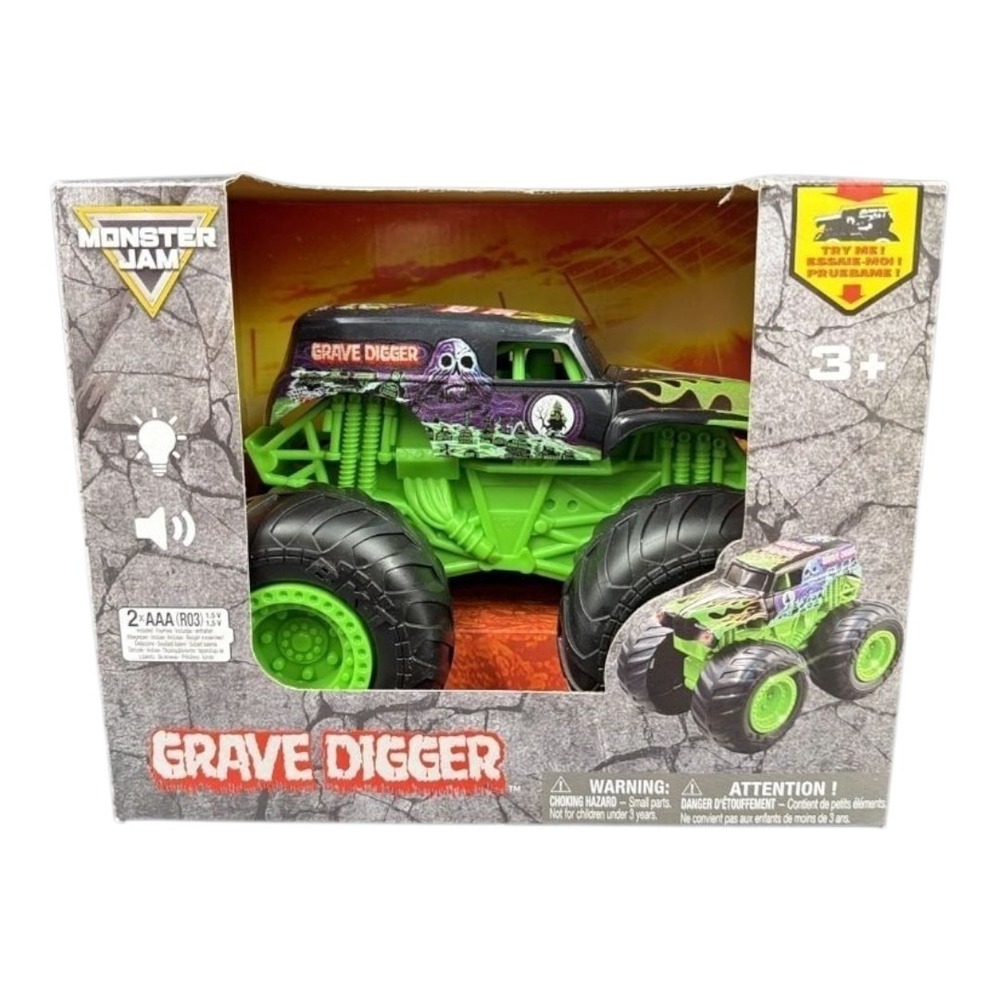 Monster Jam Grave Digger Monster Truck‎ 3+ Years Lights Sounds New In Box